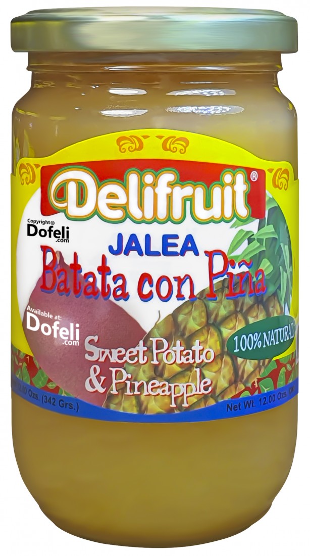 Delifruit Dominican batata and pineapple jam, bright and creamy, perfect for toast and sweets.